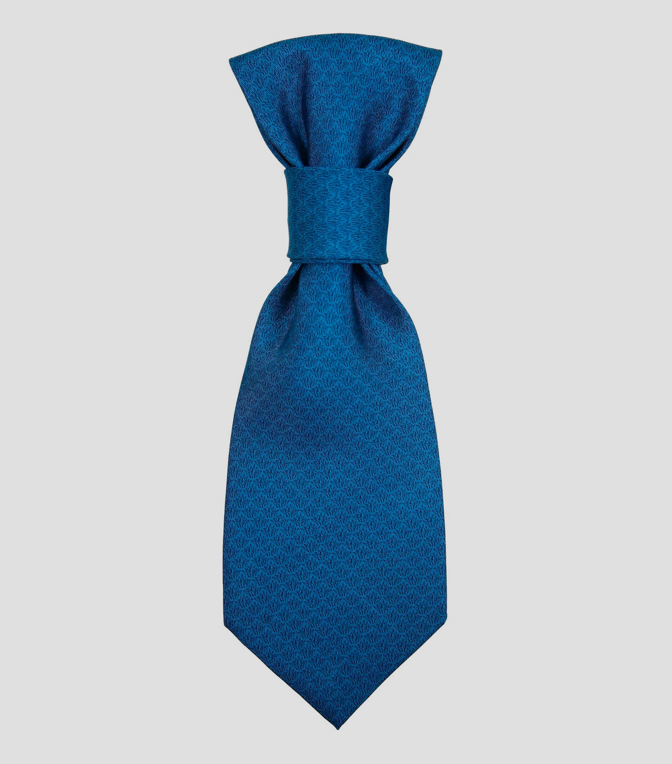 Corbata ancha en seda con estampado de campos de agave